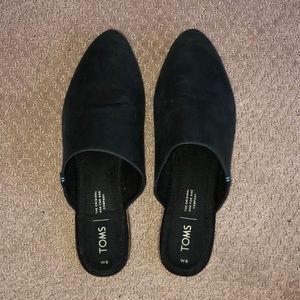 Toms black mule slides